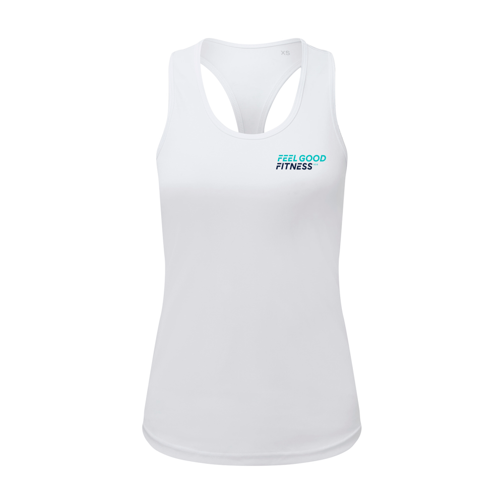 Feel Good Fitness Women’s recycled performance slim racerback vest - Information