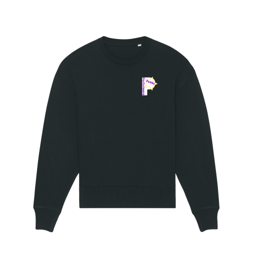 The Petite Performers - Radder oversized brushed crewneck - Black