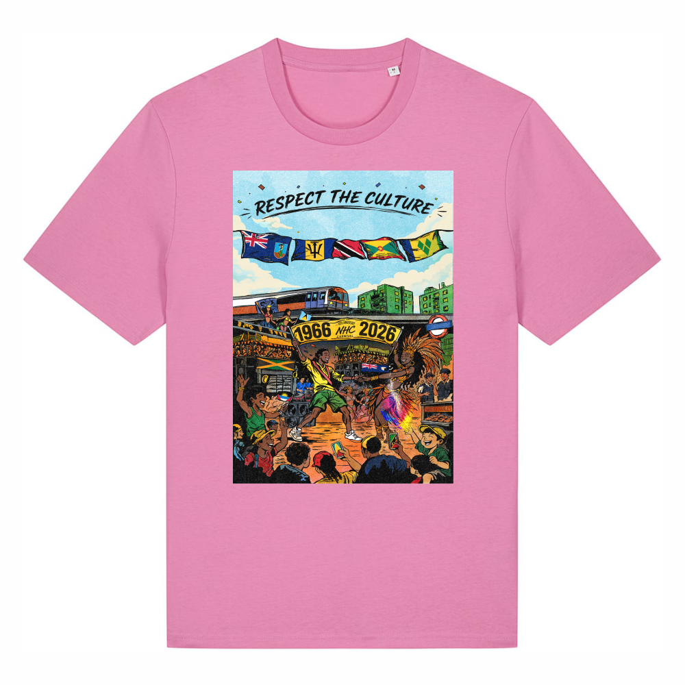 Nottinghill Carnival 2026 60th Anniversary T-shirt - Respect The Culture