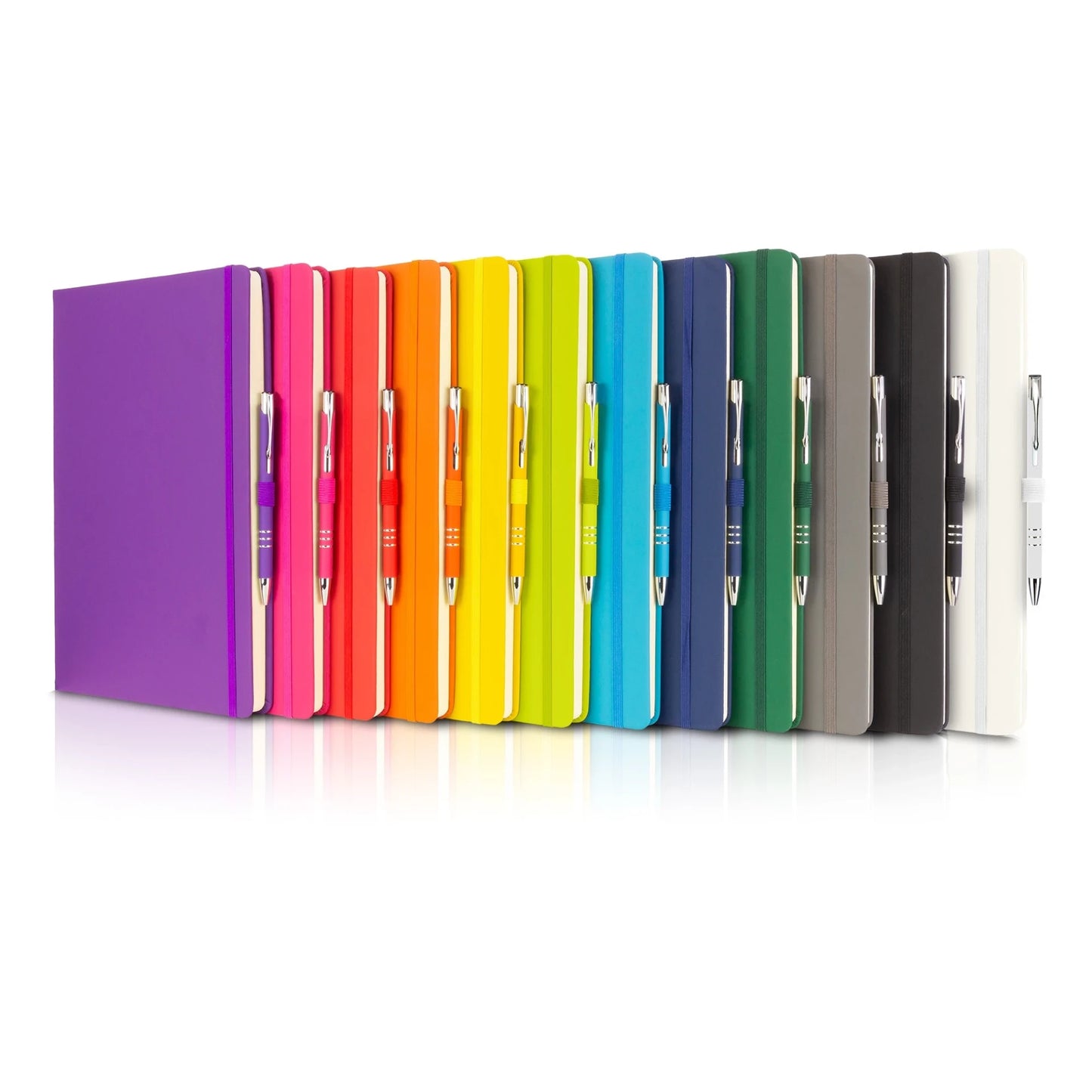 Dunn A4 hardback notebook with PU cover and matching DaVinci ballpen