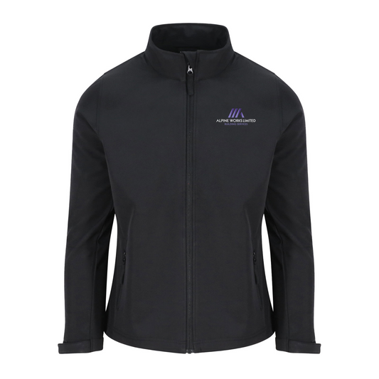 Alpine Works - Black Women's Pro 2-layer softshell jacket