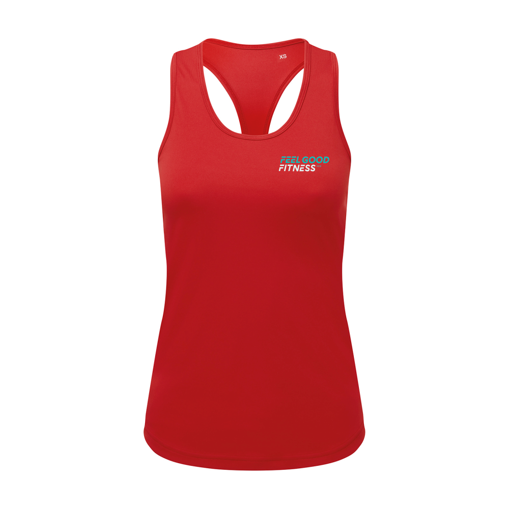 Feel Good Fitness Women’s recycled performance slim racerback vest - Information