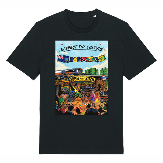 Nottinghill Carnival 2026 60th Anniversary T-shirt - Respect The Culture