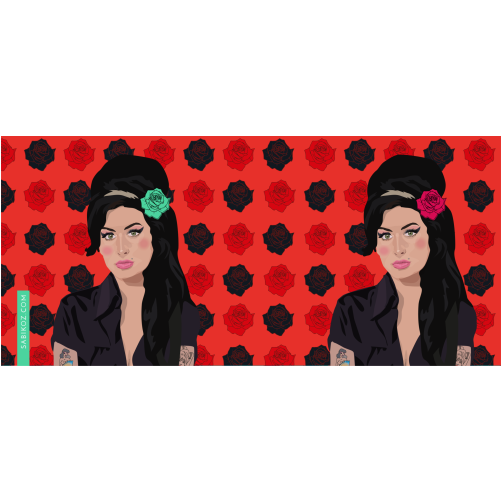 Amy Winehouse - Red Mug