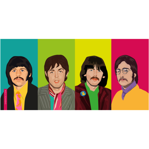 Beatles - 4 Colour Mug