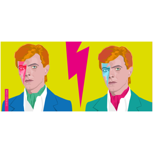 David Bowie Thunder - Yellow Mug