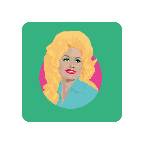 Dolly Parton - Green Coaster