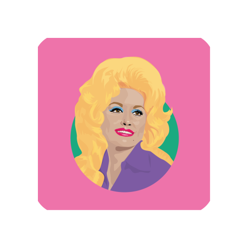 Dolly Parton - Pink Coaster
