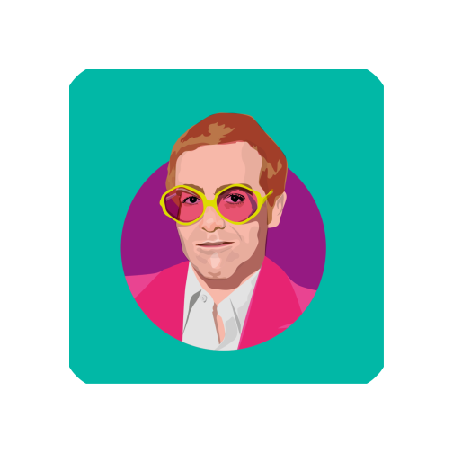 Elton John - Green Coaster