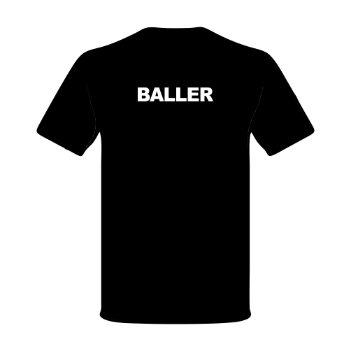 Contrast cool BALLER t-shirt