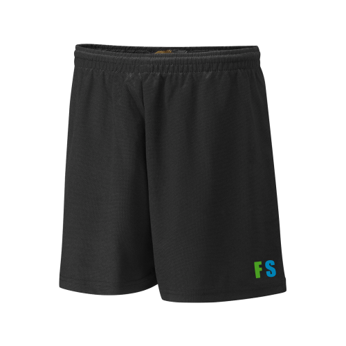 Senior Black Spirit Sports Shorts